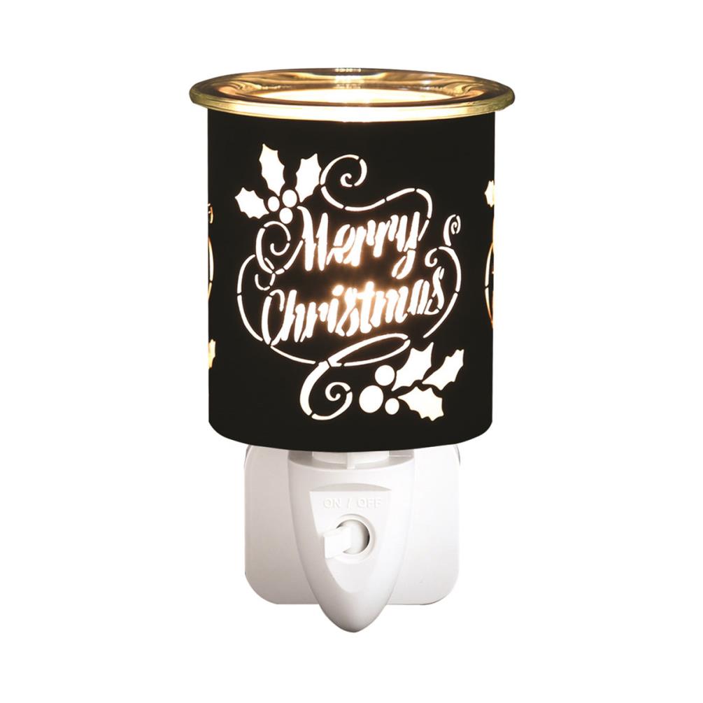 Aroma Black & Gold Merry Christmas Plug In Wax Melt Warmer £13.04